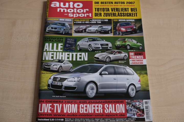 Deckblatt Auto Motor und Sport (06/2007)